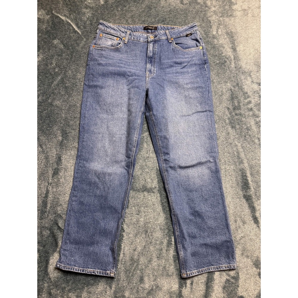 Mavi Womens Jeans 32/28 New York High Rise Straight Blue Denim M101441-84803